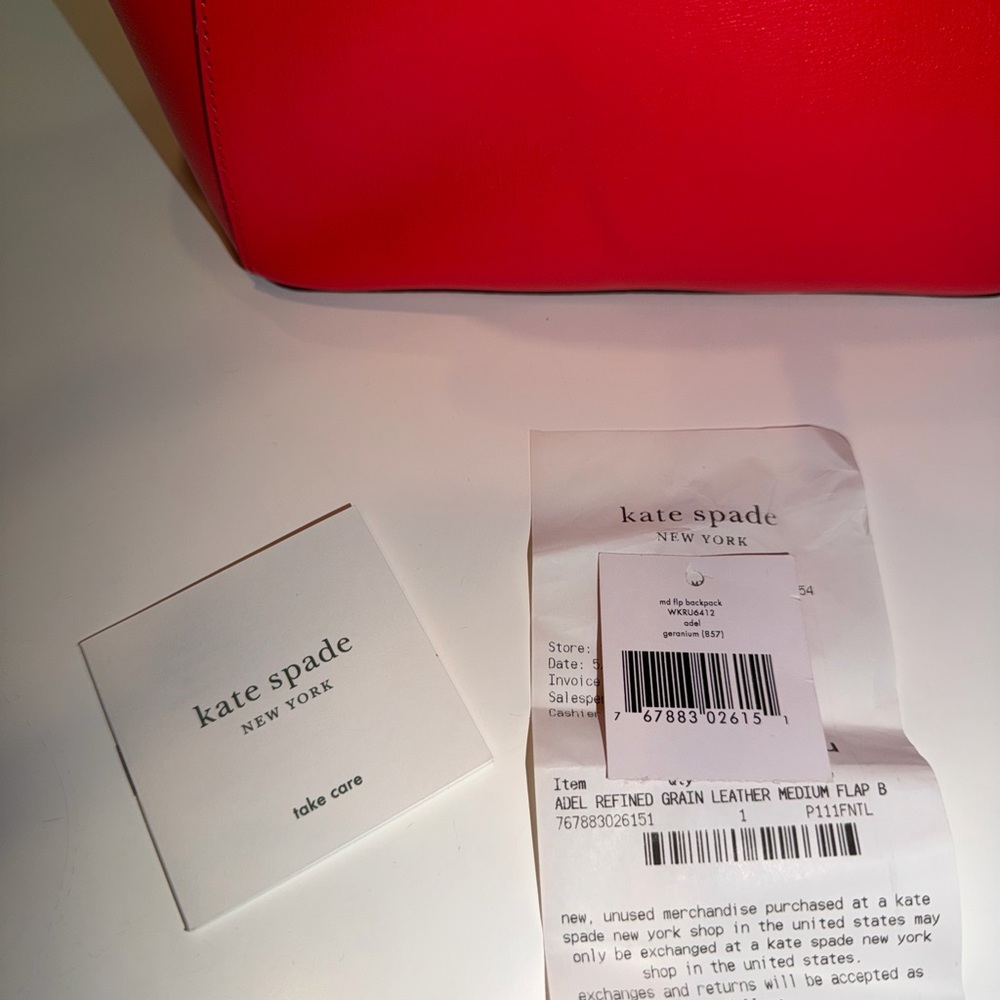 Red Leather Backpack - Picture 14 of 14